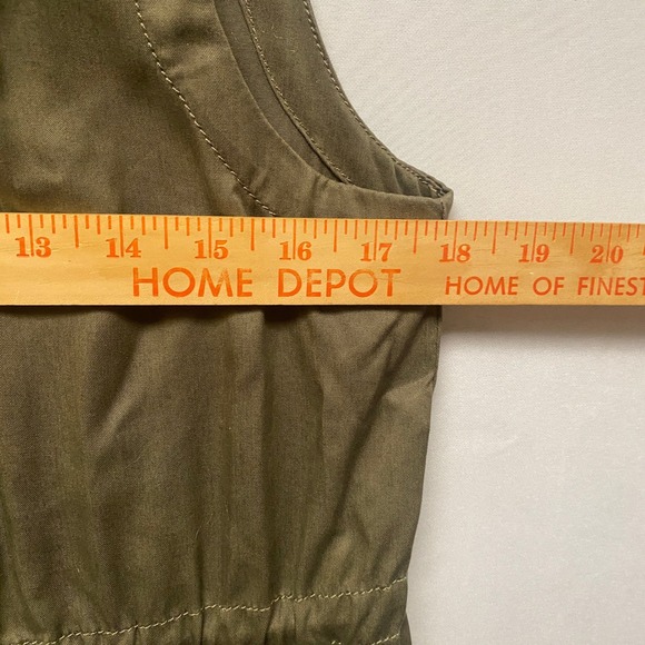 NWT American Eagle Outfitters Olive Green Utility Vest Jacket Moto Style Medium - Picture 6 of 8